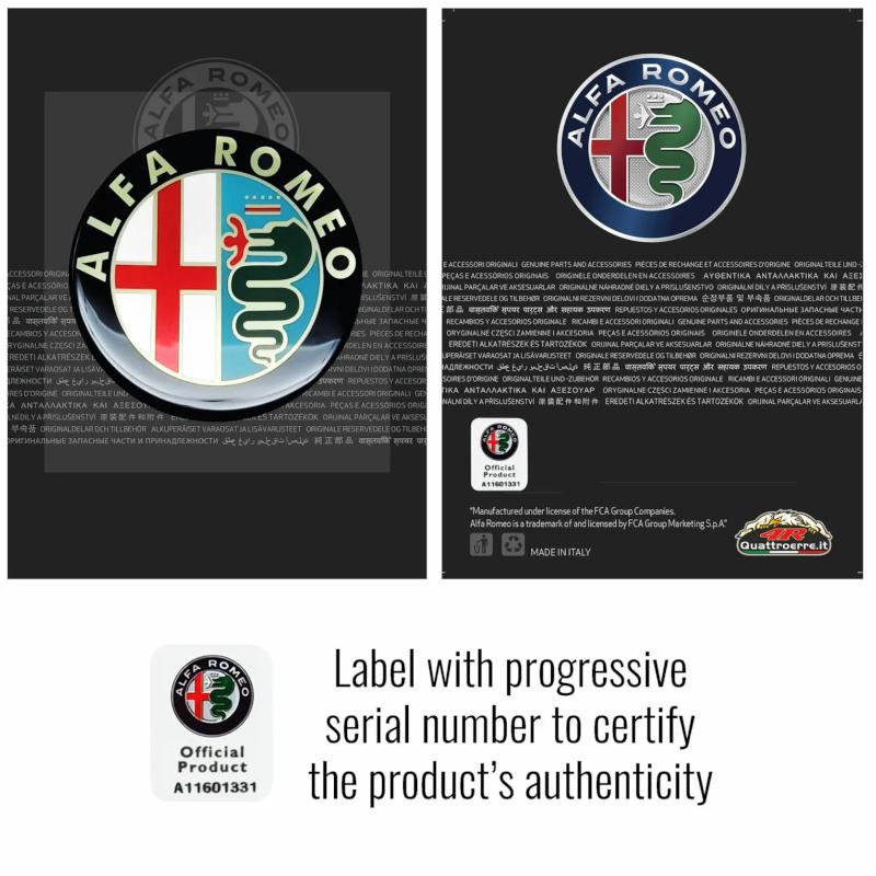 3D Licencovaný samolepící znak Alfa Romeo 21mm