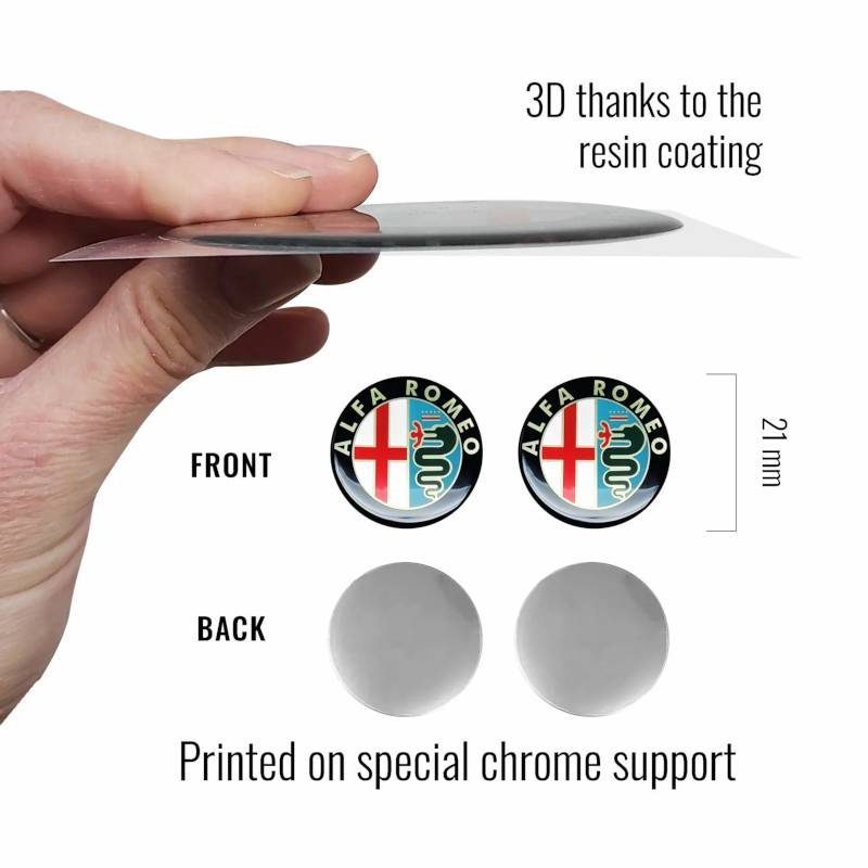 3D Licencovaný samolepící znak Alfa Romeo 21mm