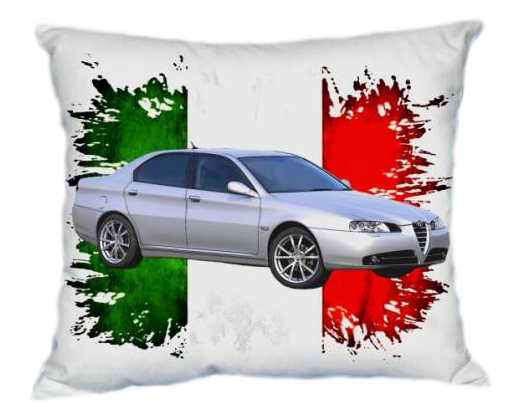 Polštář s motivem Alfa Romeo 166, italy
