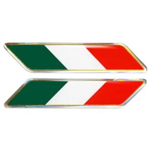 Sada 3D samolepek s italskou vlajkou 16 x 80 mm