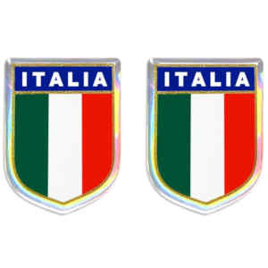 Sada 3D samolepek s italskou vlajkou erb