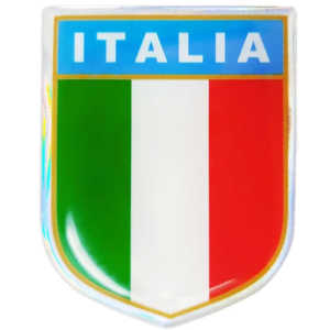 3D samolepka s italskou vlajkou erb