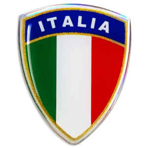 3D samolepka s italskou vlajkou štít - Scudetto