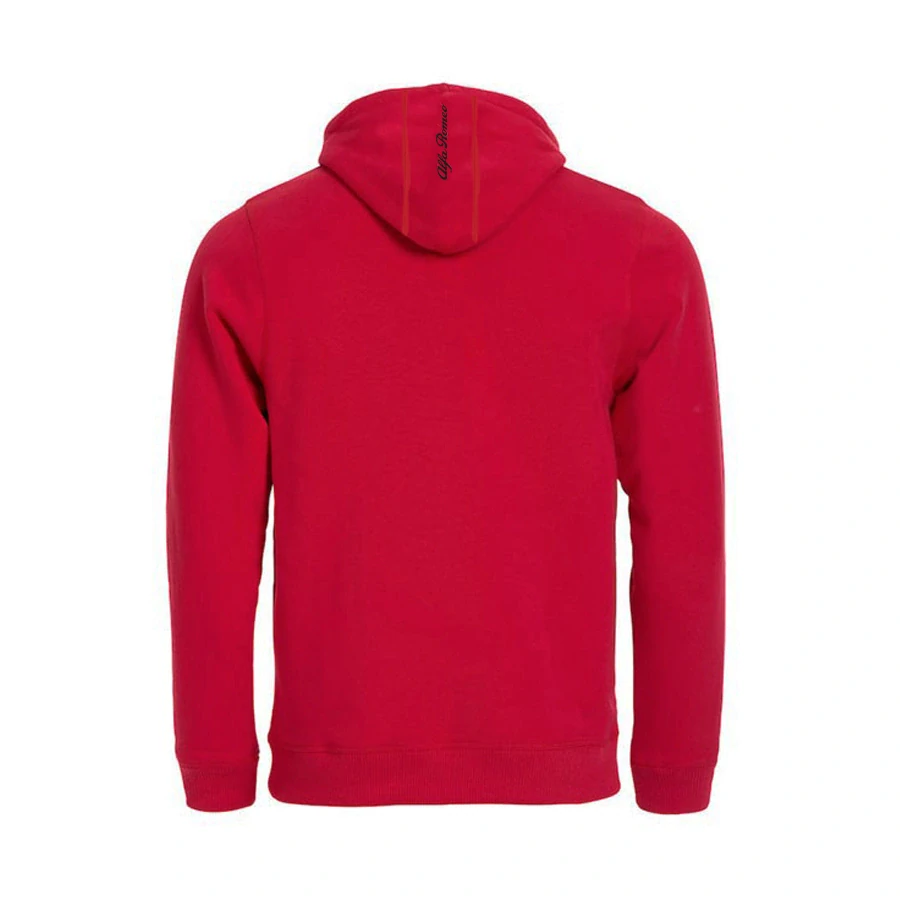Mikina Alfa Romeo s kapucou červená s logem hada