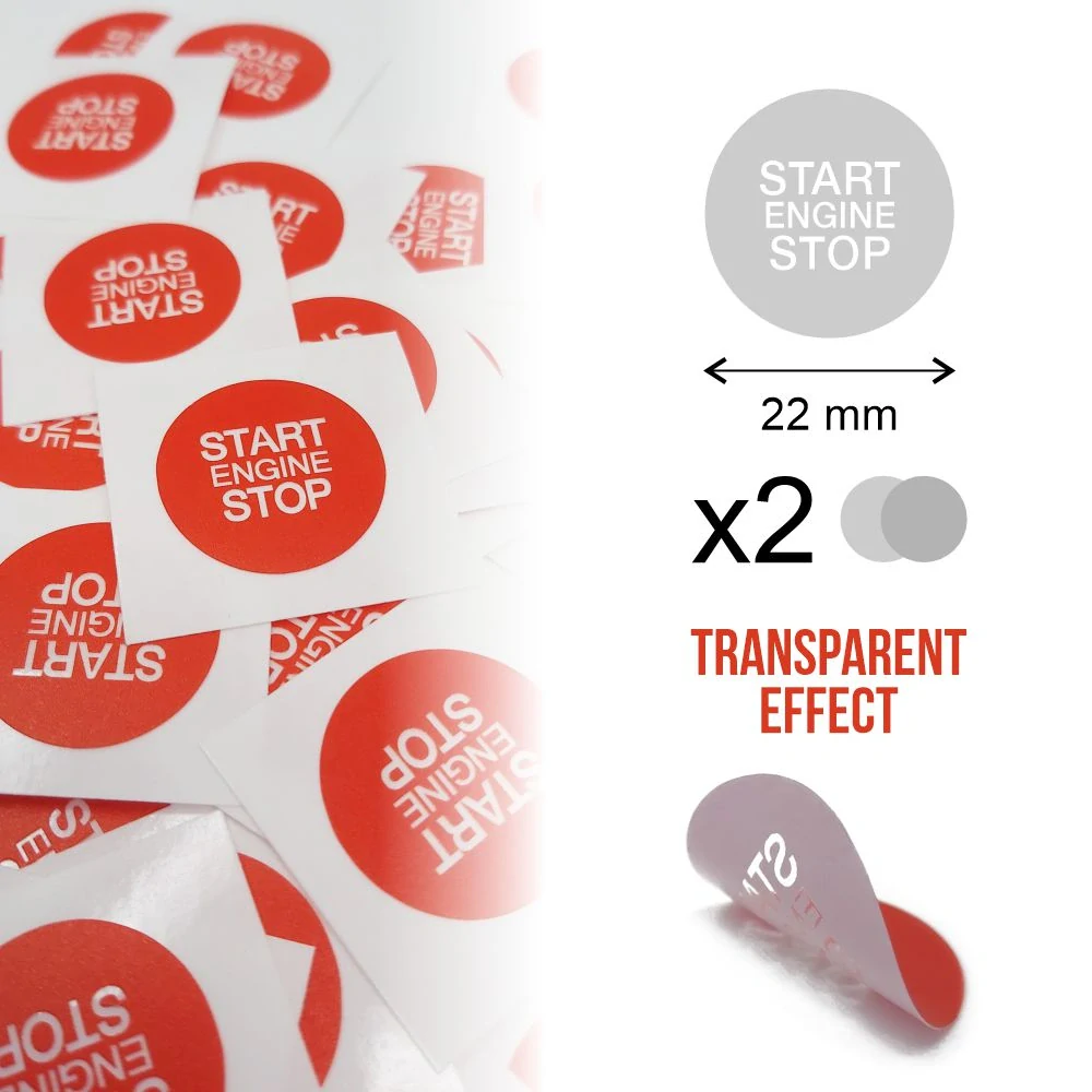 Samolepky na startování motoru pro Alfa Giulia Stelvio a Tonale, 2 kusy